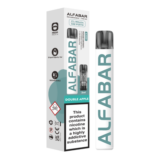 Alfabar Rechargeable Pod Starter Kit - Double Apple