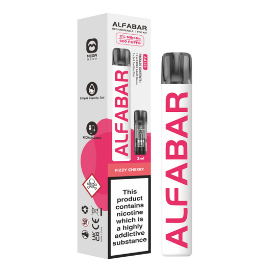 Alfabar Rechargeable Pod Starter Kit - Fizzy Cherry
