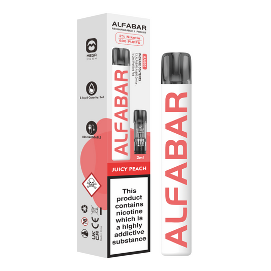 Alfabar Rechargeable Pod Starter Kit - Juicy Peach
