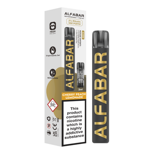 Alfabar Rechargeable Pod Starter Kit - Cherry Peach Lemonade