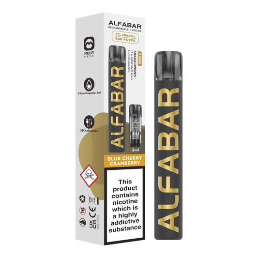 Alfabar Rechargeable Pod Starter Kit - Blue Cherry Cranberry